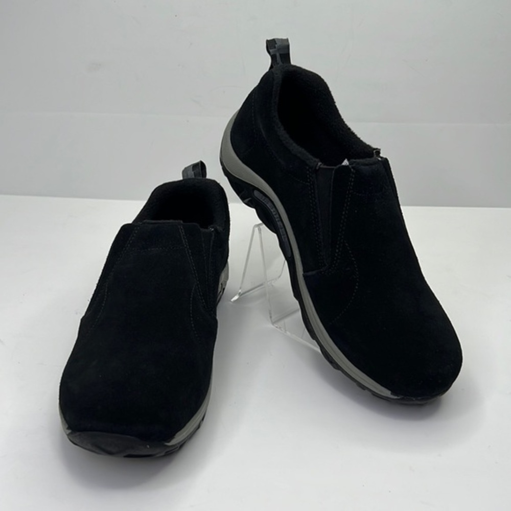 MERRELL Kid’s Jungle Moc Frosty Waterproof Black moccasin slip on shoe Sz 4.5